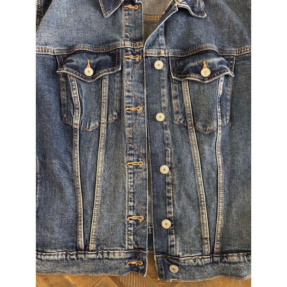 Old Navy Womens XL Medium Wash Denim Jean Jacket - Picture 3 of 5